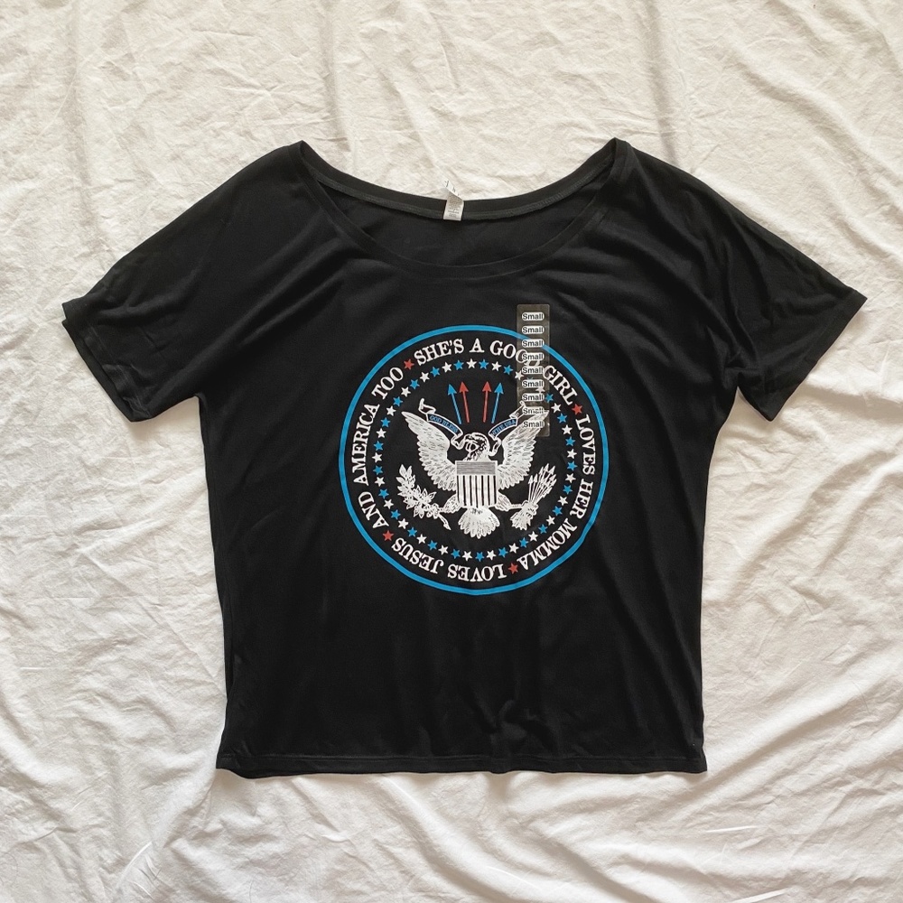 "Free Falling" lyrics America soft tee scoop neck